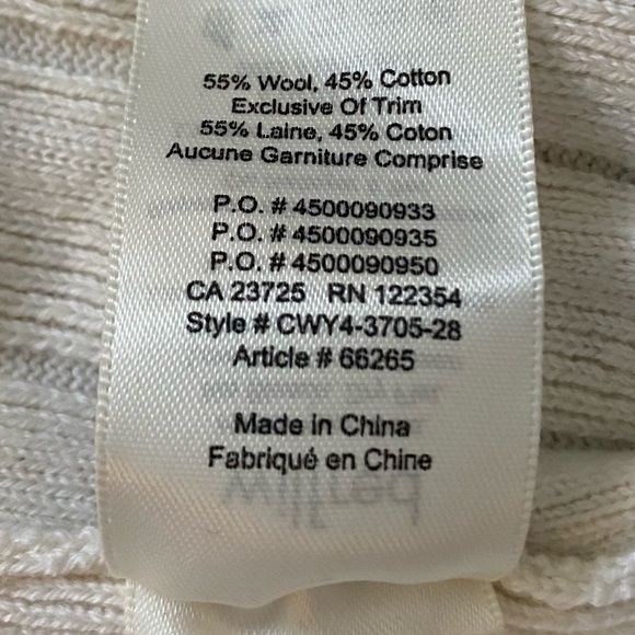 [Aritzia] Wilfred Thais Plunge Front Wool Cotton Crop Cardigan Oak - Picture 10 of 10